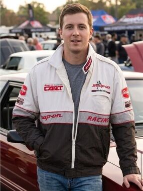 Snap On Racing Two-Tone Men's Jacket in White & Black